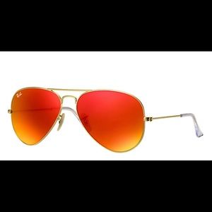 Ray Ban Aviator Orange Flash Lenses Standard sz 58